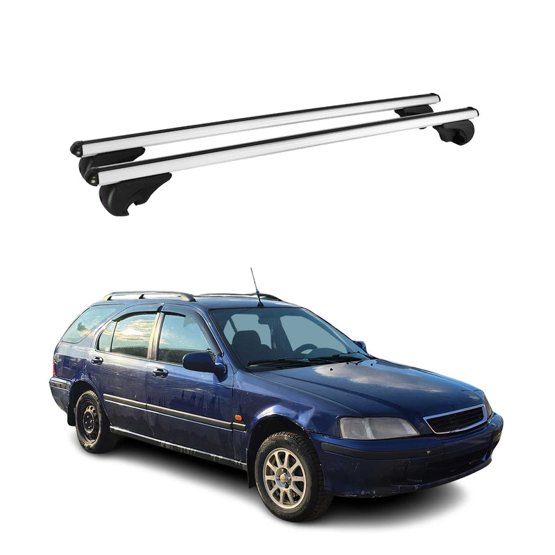 Dachträger für Honda Civic Aerodeck 1997-2000 Gepäckträger Aluminium Grau 2x