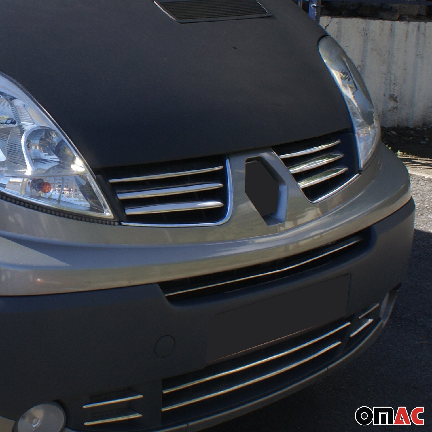 Kühlergrill Leisten Grillleisten für Renault Trafic 2010-2014 Edelstahl Chrom 6x