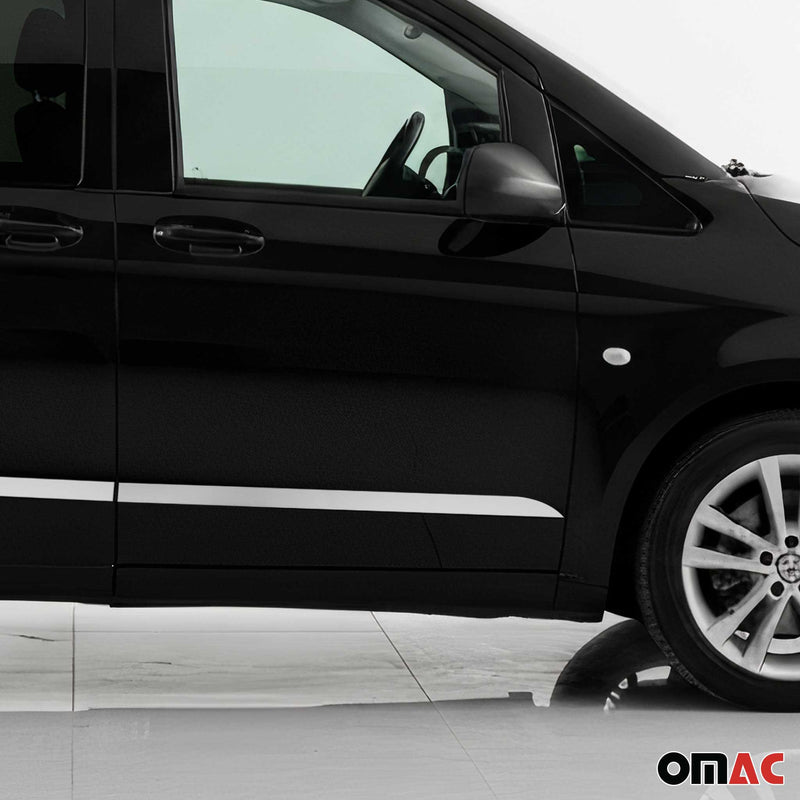 Seitentürleiste Türschutz für Mercedes Vito 2014-2025 L3 Langer Schiebetür Chrom