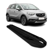 Trittbretter Schweller Seitenbretter für Opel Crossland X 2017-2024 Alu Schwarz