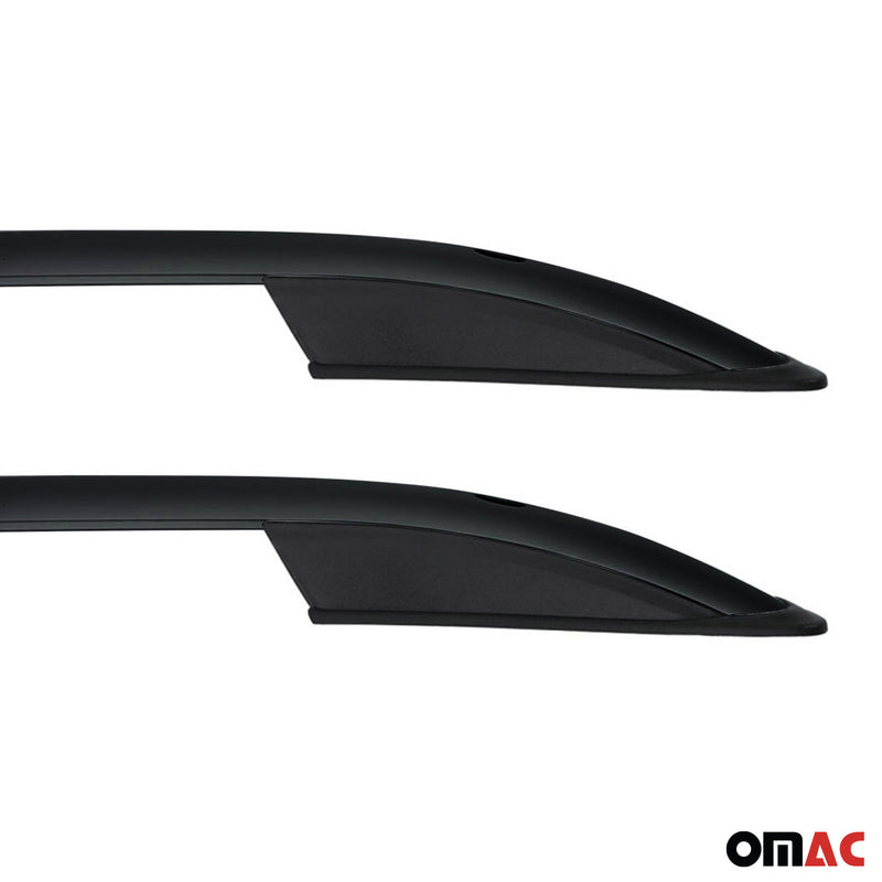 Dachreling Dachträger für Peugeot 3008 2016-2019 Schwarz Aluminium 2 tlg