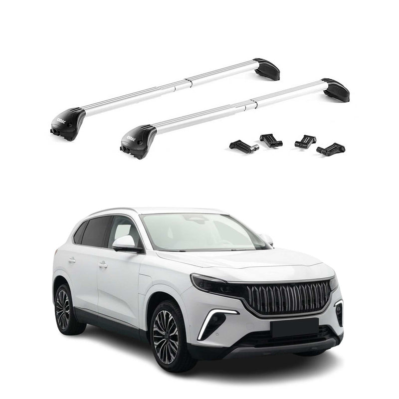 Dachträger Grundtäger für Togg T10X 2023-2025 100kg Alu Silber 2 tlg ABE