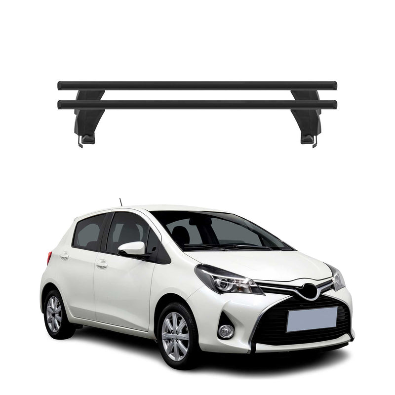 Menabo Dachträger Grundtäger für Toyota Yaris 2011-2019 50kg Alu Schwarz 2 tlg