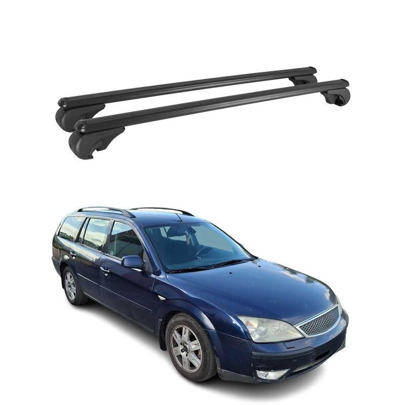 Dachträger für Ford Mondeo Turnier 2000-2007 Gepäckträger Aluminium Schwarz 2x