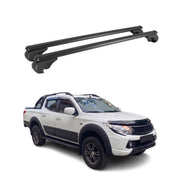 Dachträger Grundträger für Fiat Fullback 2016-2019 TÜV Aluminium Schwarz 2tlg