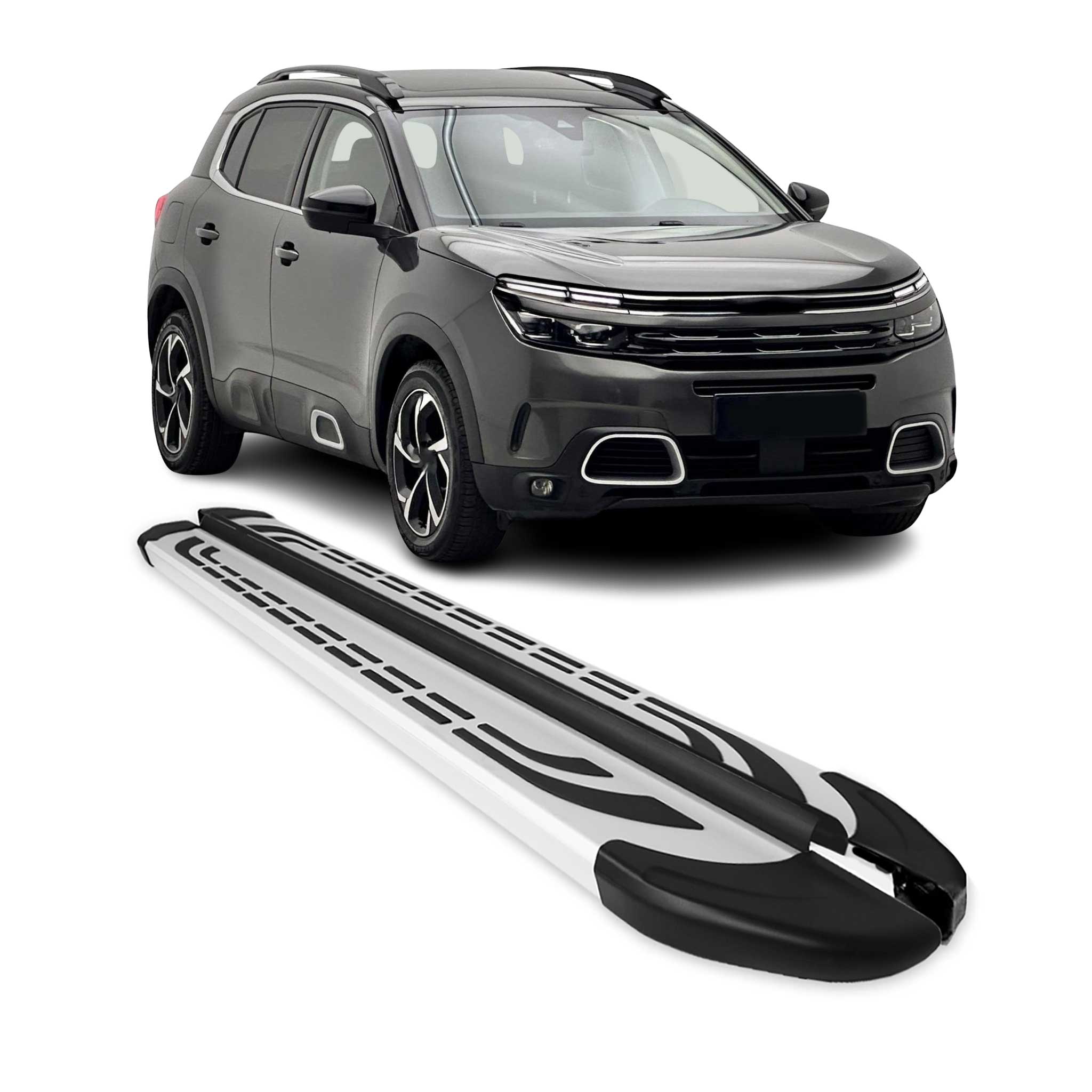 Trittbretter Seitenschweller Seitenbretter für Citroen C5 Aircross 2018-2025 Alu