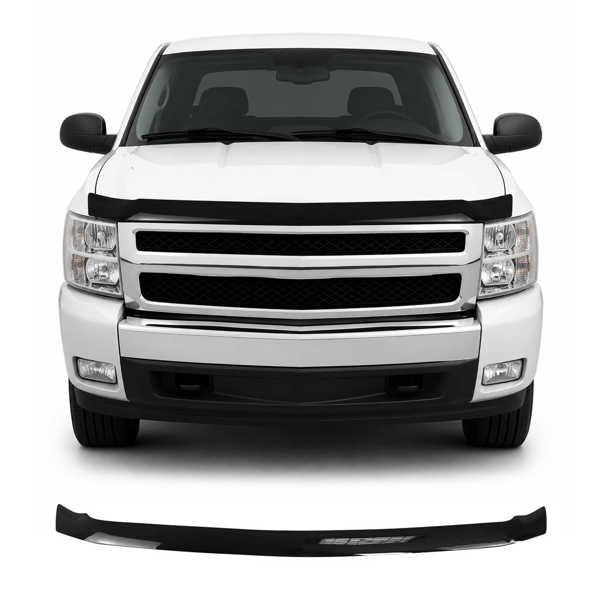 Motorhaube Deflektor Insektenschutz für Chevrolet Silverado 1500 2007-13 Dunkel