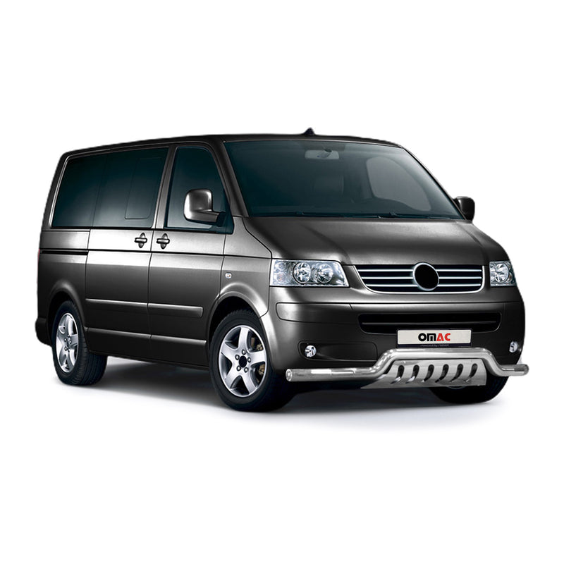 Frontbügel Frontschutzbügel für VW T5 2003-2015 mit ABE Stahl Silber Rammschutz