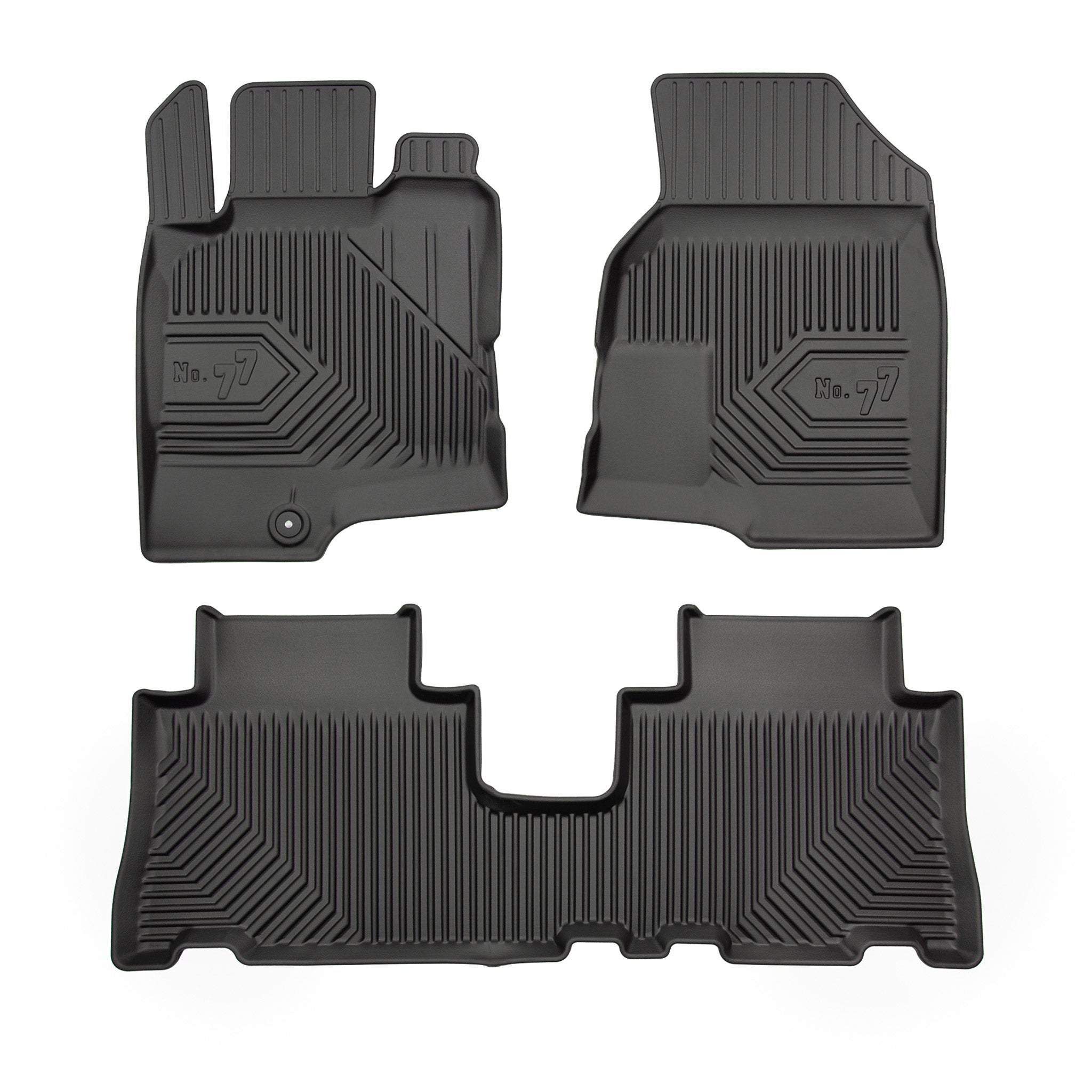Fußmatten Gummimatten No.77 für Opel Antara 2006-2015 TPE Gummi Schwarz 3 tlg