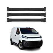 Dachträger Grundtäger für Citroen Jumpy 2016-2026 75kg Aluminium Schwarz 3 tlg