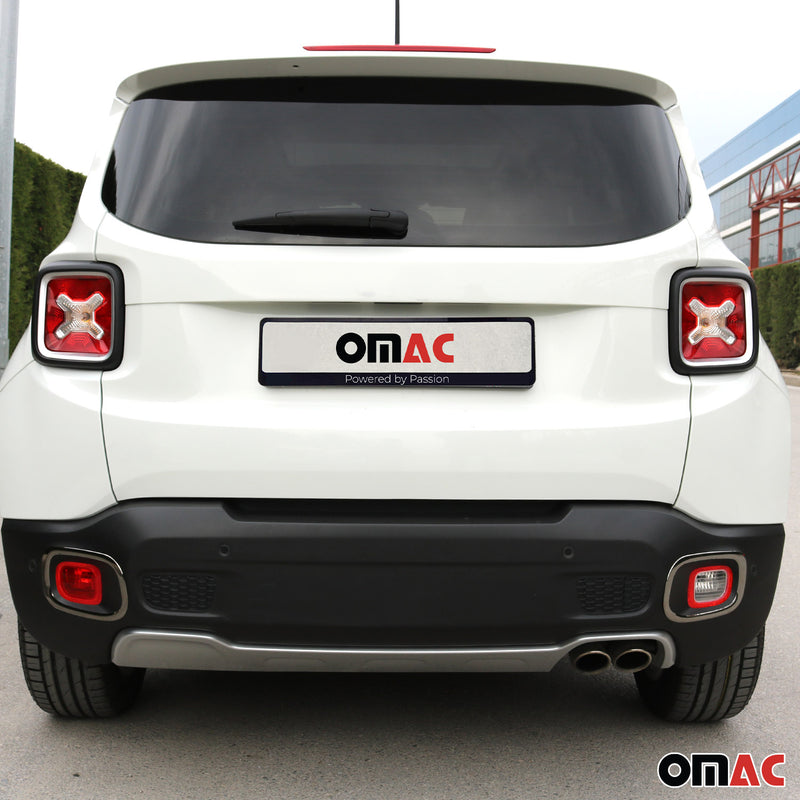 Reflektor Blenden Reflektorleiste für Jeep Renegade 2015-2024 Edelstahl Dunkel