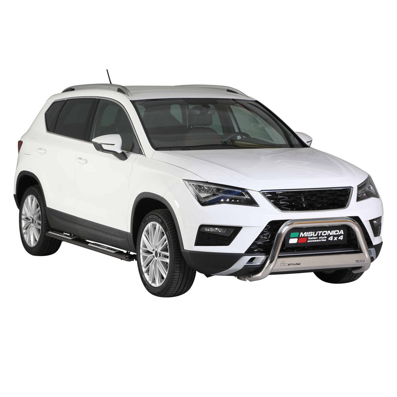 Edelstahl Seitenschweller Schwellerrohre für Seat Ateca 2016-2020 Schwarz