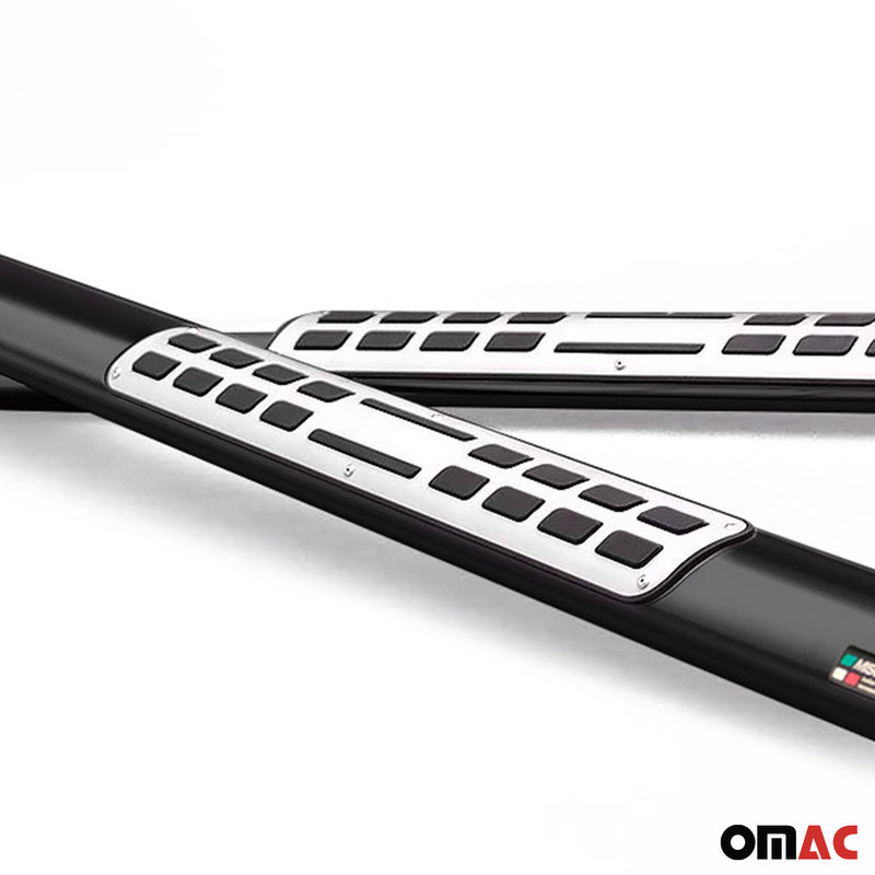 Edelstahl Seitenschweller Schwellerrohre für Toyota RAV4 XA40 2013-2015 Schwarz