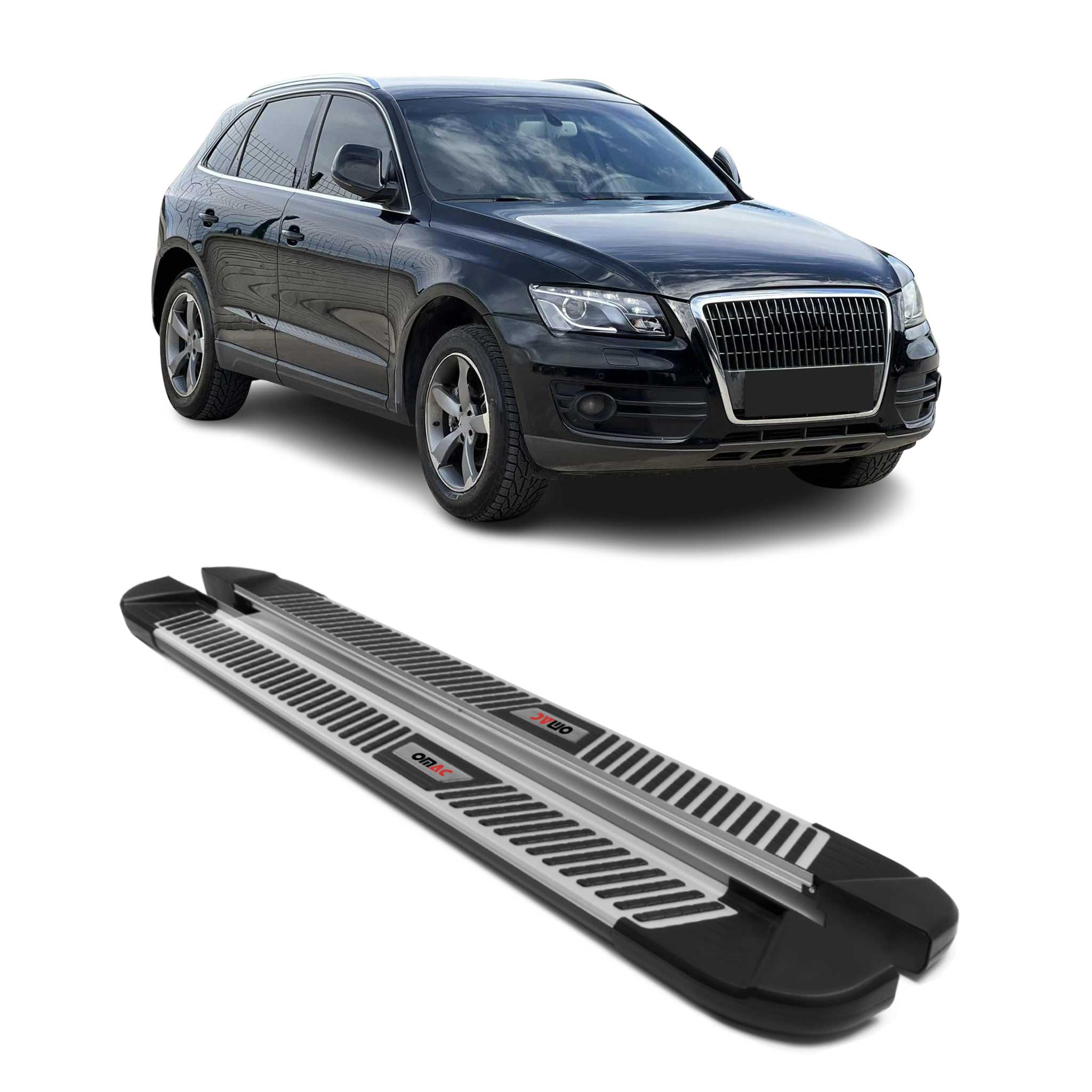 Trittbretter Seitenbretter Seitenschweller für Audi Q5 8RB 2008-2017 Alu Schwarz