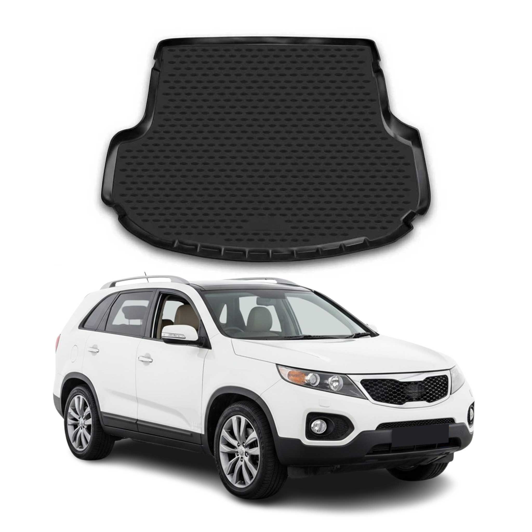 Kofferraummatte Kofferraumwanne für Kia Sorento 2012-2020 Gummi TPE Schwarz