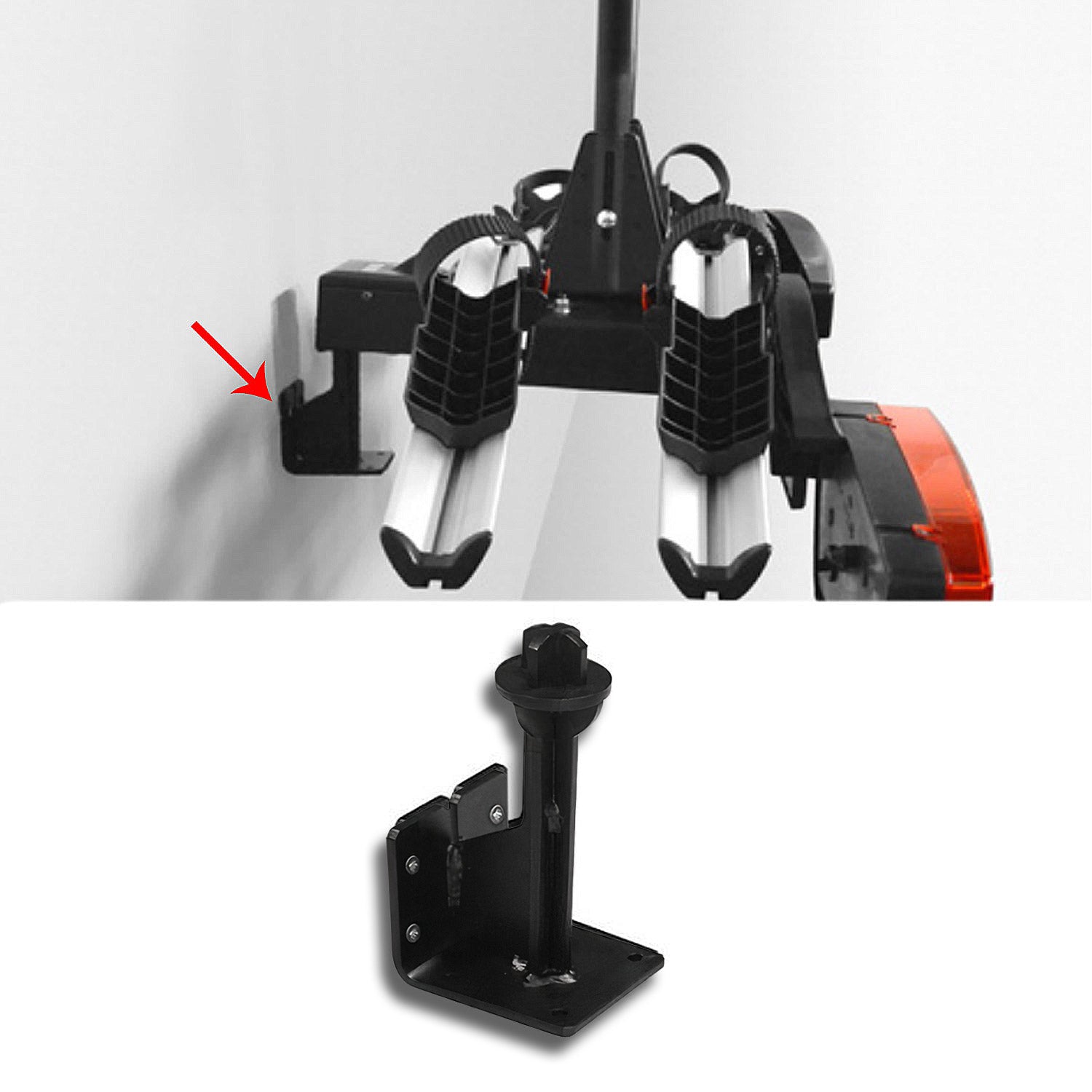 Stahl-Wandhalter für Fahrradträger zur Aufbewahrung an der Anhängerkupplung