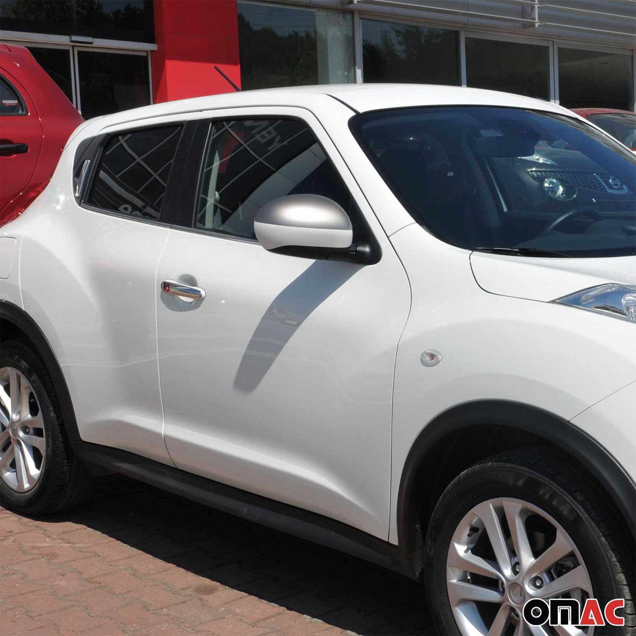 Spiegelkappen Spiegelabdeckung für Nissan Juke 2010-2019 Edelstahl Matt 2tlg