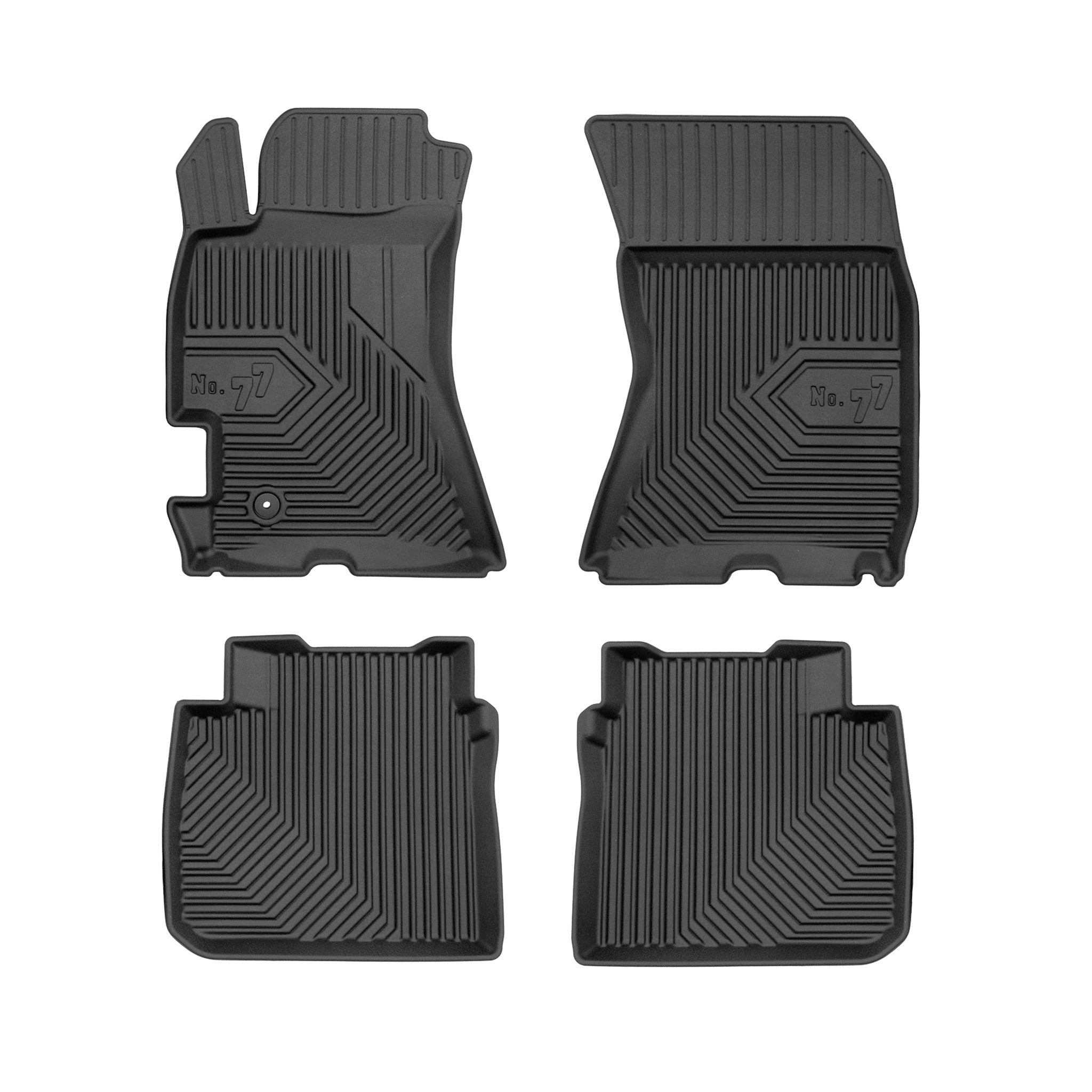 Fußmatten Gummimatten No.77 für Subaru Outback III 2003-2009 TPE Schwarz 4 tlg