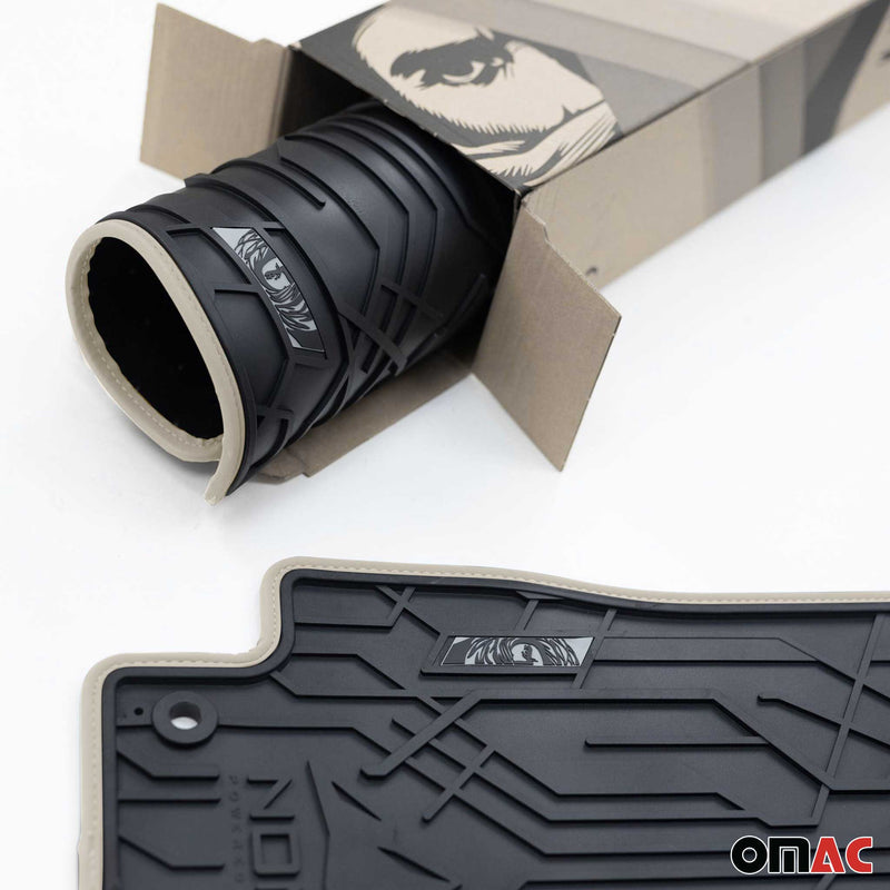 Fußmatten Gummimatten Automatten für BMW 1er F20 2011-2019 Schwarz-Schwarz 2tlg