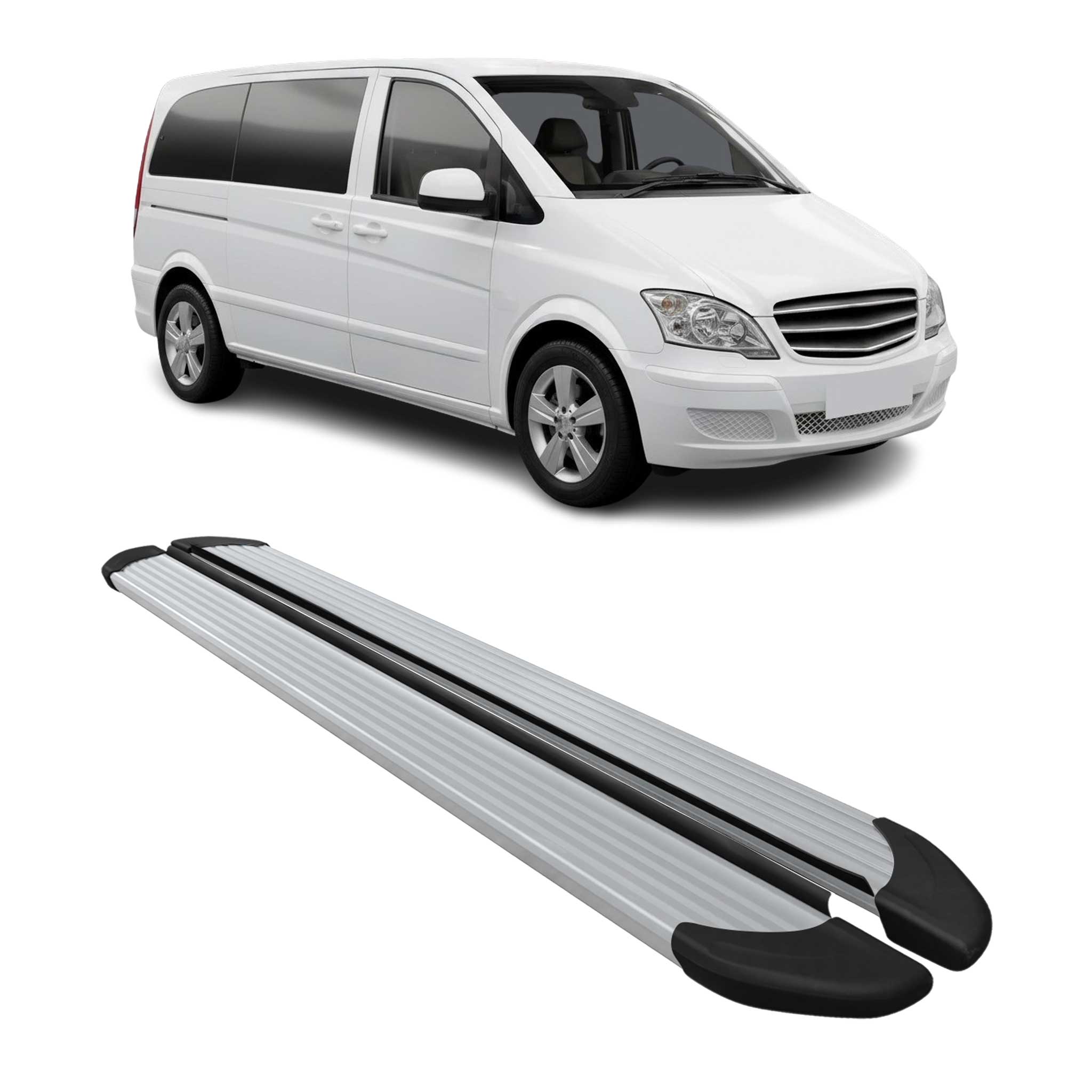 Seitenschweller Trittbretter Schweller für Mercedes Viano W639 2003-14 L1 L2 Alu
