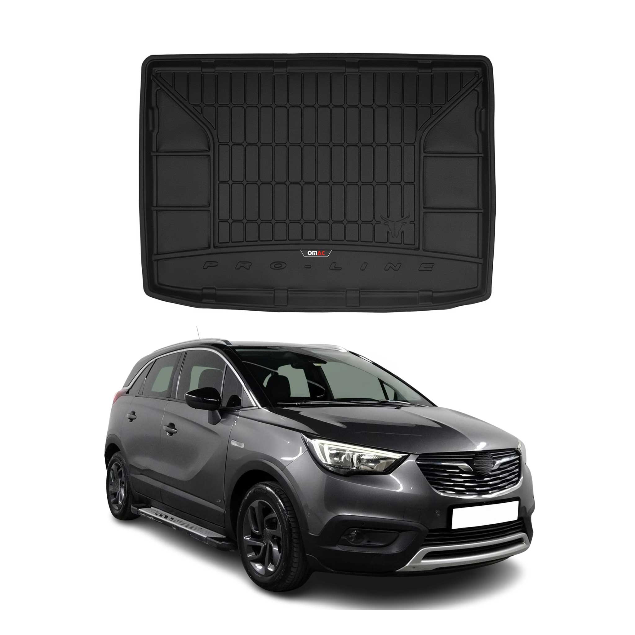 OMAC Gummi Kofferraumwanne für Opel Crossland X 2017-2024 TPE Laderaumwanne