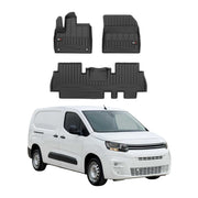 OMAC Gummi Fußmatten für Citroen Berlingo 2018-2026 Premium Gummi Schwarz 3tlg