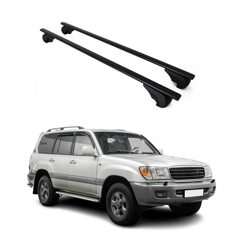 Dachträger Grundtäger für Toyota Land Cruiser Prado 1996-2002 75kg Schwarz 2x