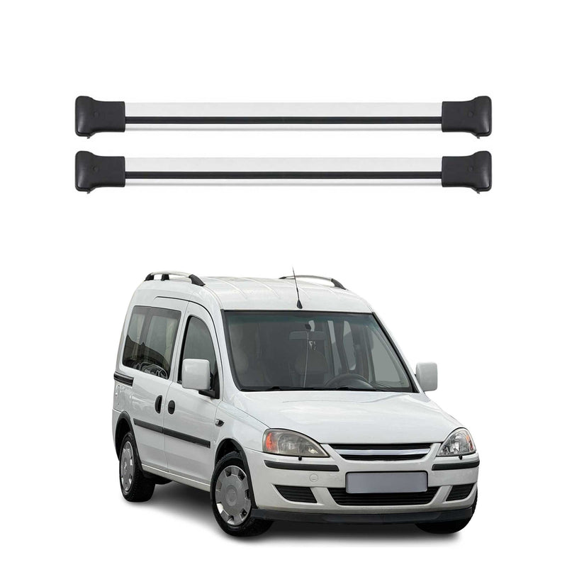 Dachträger Grundtäger für Opel Combo C 2001-2011 75kg Aluminium Silber 2 tlg