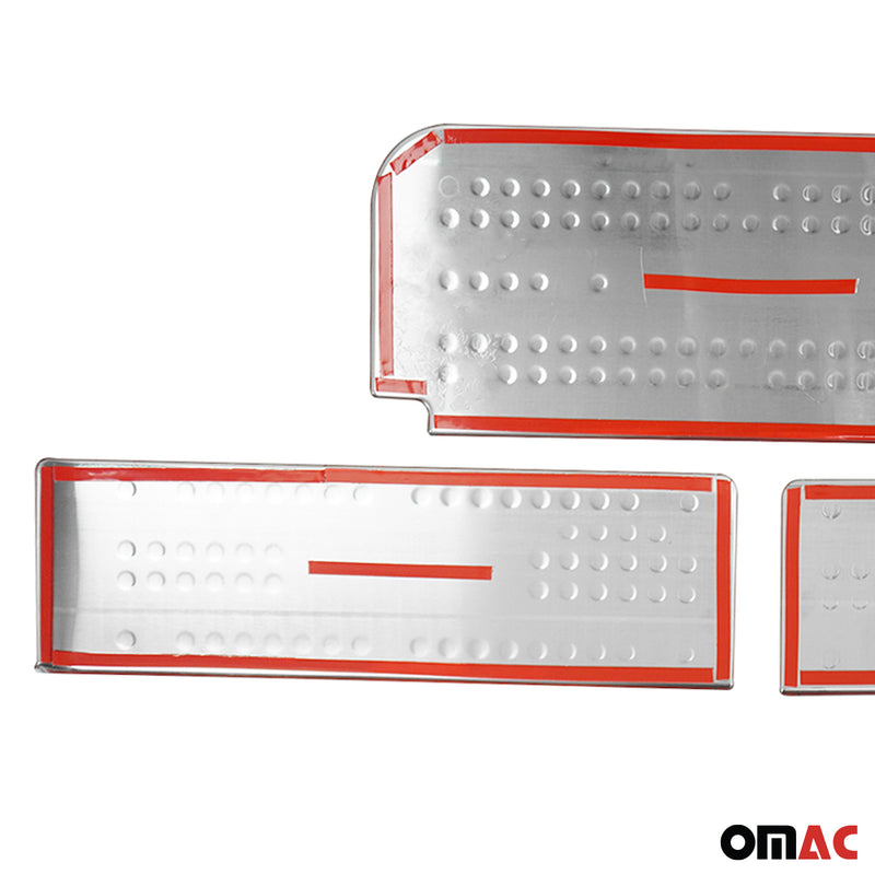 Door sill trims for Opel Vivaro 2014-2024 stainless steel silver 3 pieces