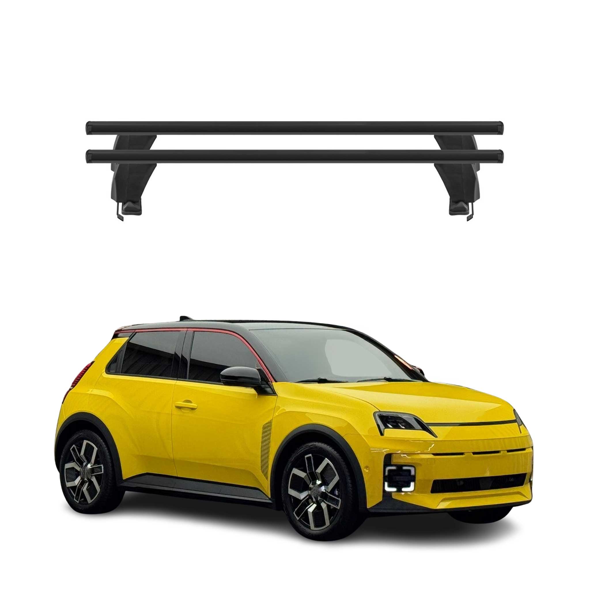 Menabo Dachträger Grundträger für Renault 5 E-Tech 2024-2025 Alu Schwarz 2tlg