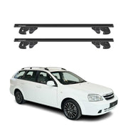 Dachträger Grundtäger für Chevrolet Nubira Kombi 2005-2007 Alu TÜV Schwarz 2tlg