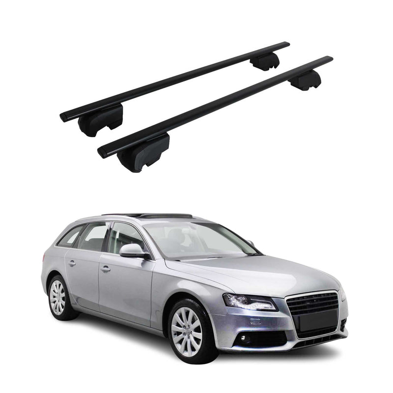 Dachträger Grundtäger für Audi A4 B8 Avant 2008-2015 75kg Metall Schwarz 2x