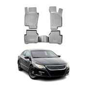 OMAC Gummimatten Fußmatten für VW CC 2008-2017 TPE Automatten Gummi TPE Grau 4x