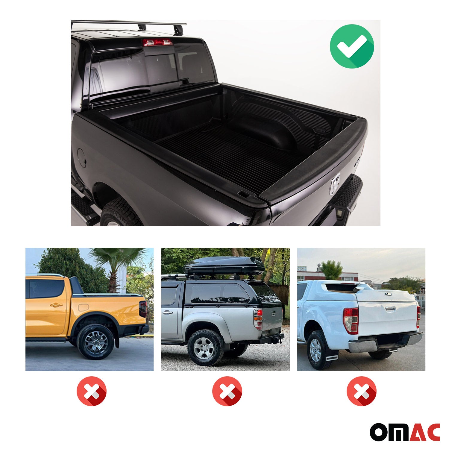 Menabo Dachträger für Toyota Tacoma Laderaumrollo-Querträger Ladeflächenträger
