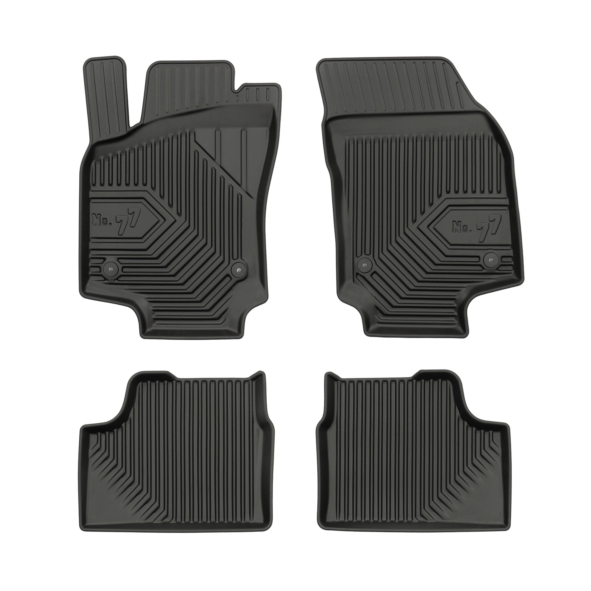 Fußmatten Gummimatten No.77 für Opel Astra H 2004-2014 TPE Schwarz 4 Teile