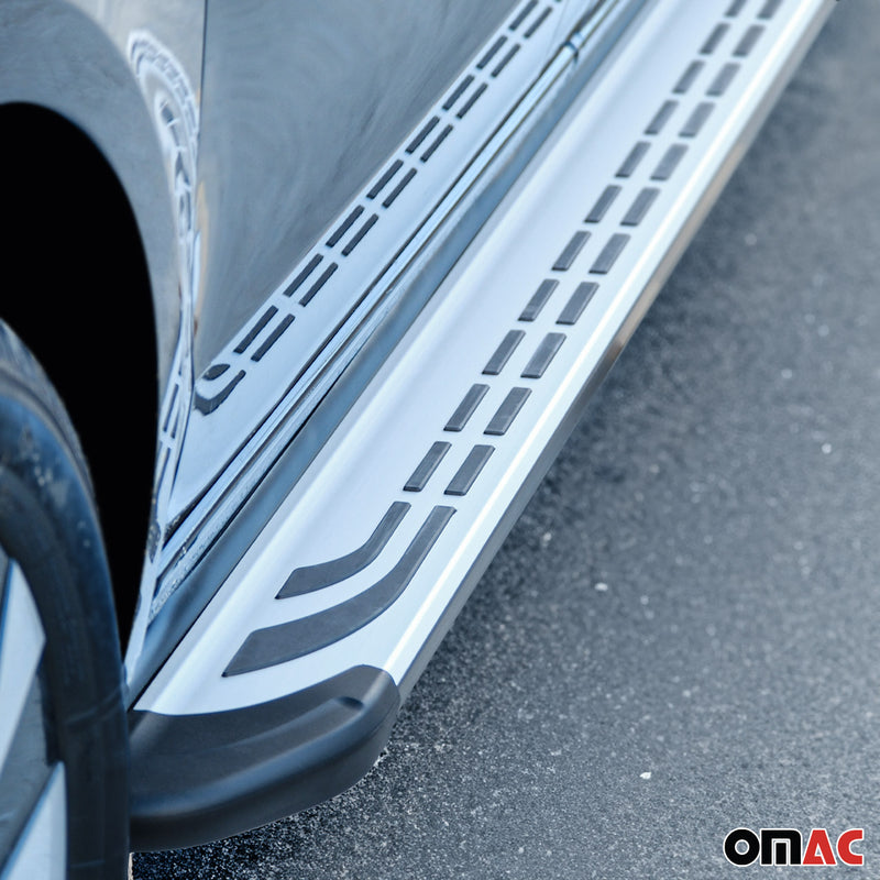Trittbretter Seitenschweller für VW Amarok DoubleCab 2010-2022 Schwarz Alu
