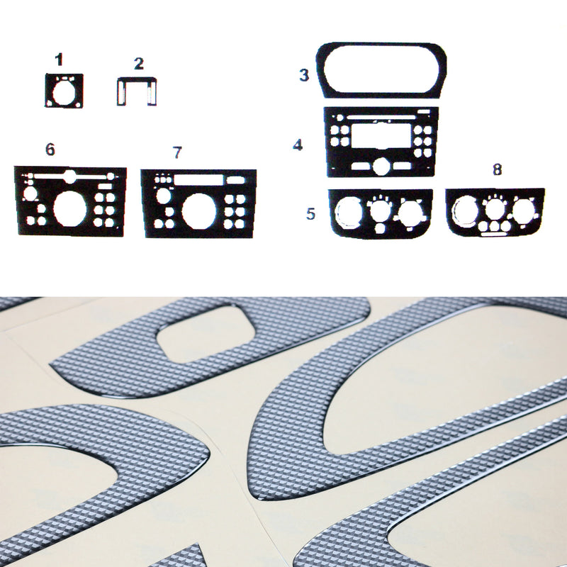 Innenraum Dekor Cockpit für Opel Corsa C 2000-2007 Carbon Optik 8tlg
