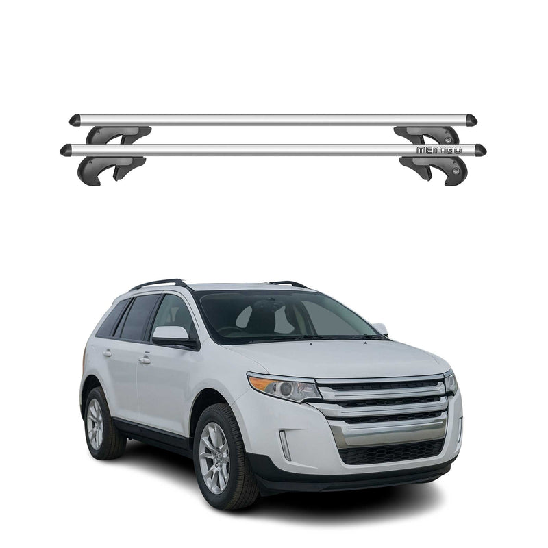 Menabo Dachträger Grundtäger für Ford Edge 2006-2010 90kg Aluminium Silber 2 tlg