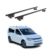 Dachträger Grundtäger für VW Caddy 2020-2026 5 tür 90kg Alu Schwarz 2 tlg ABE