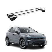 Dachträger Grundträger für Lynk & Co 01 2021-2026 TÜV Aluminium Silber 2tlg