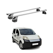 Menabo Dachträger Grundtäger für Fiat Qubo 2007-2016 75kg Stahl Silber 2 tlg