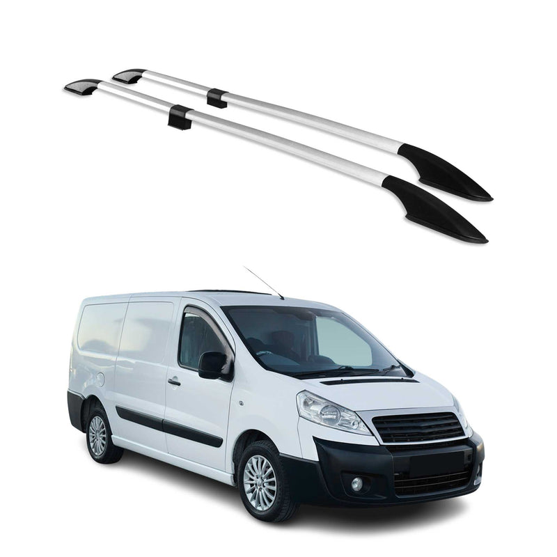 Dachreling Dachgepäckträger für Fiat Scudo 2006-2016 L2 Mitte RS Alu Grau
