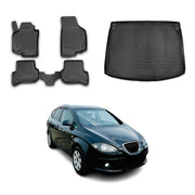 OMAC Fußmatten & Kofferraumwanne Set für Seat Altea 2004-2009 Pre-FL