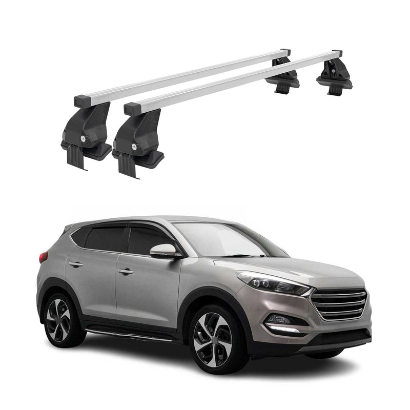 Menabo Dachträger Grundtäger für Hyundai Tucson mk3 2015-2020 50kg Stahl Grau 2x