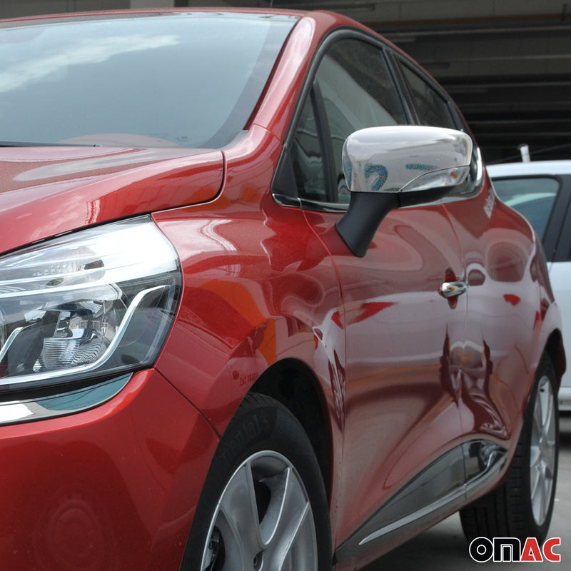 Spiegelabdeckung Spiegelkappen für Renault Clio IV 2012-2019 Edelstahl Chrom