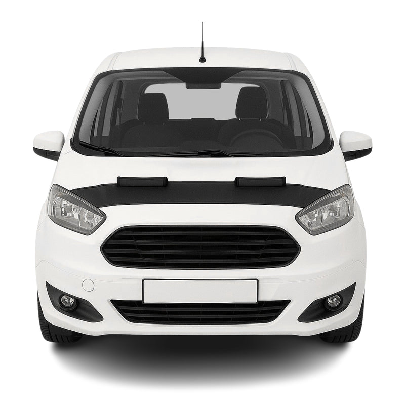 Haubenbra Steinschlagschutz Bonnet Bra für Ford Courier 2014-2024 Schwarz Halb