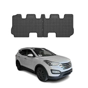 OMAC Gummi Fußmatten für Hyundai Santa Fe 3RD ROW 2015-2018 Automatte Schwarz 2x