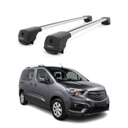 Dachträger Grundträger für Opel Combo E 2019-2026 Aluminium 75kg Grau 2tlg