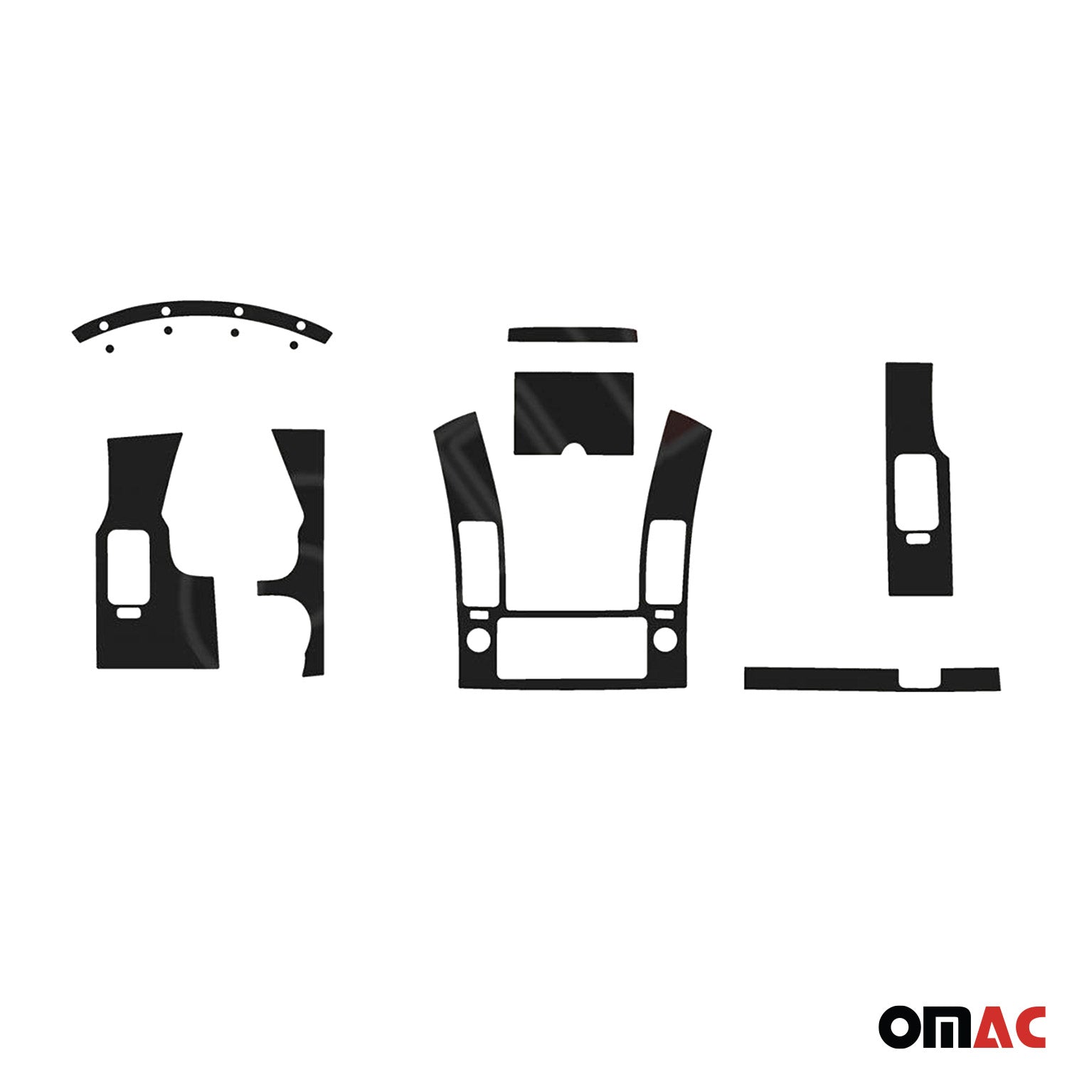 Innenraum Dekor Cockpit für Nissan Navara D40 2008-2015 Aluminium Optik 17tlg