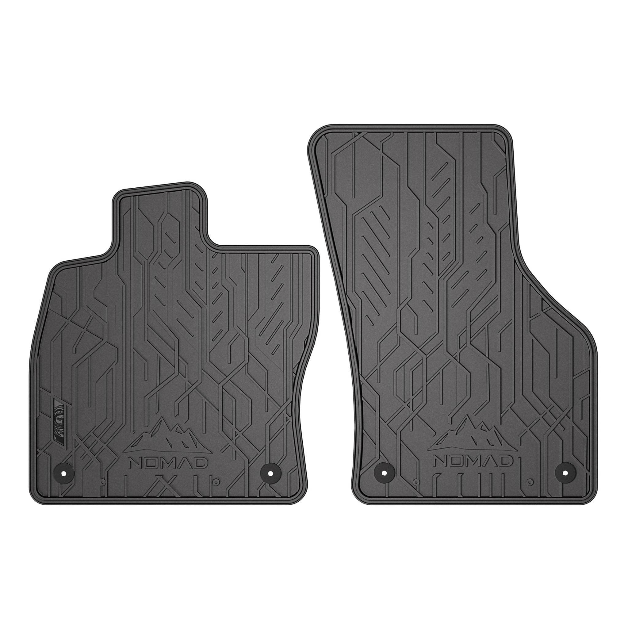 Fußmatten Gummimatten Automatten für Seat Leon III 2012-2020 Gummi Schwarz 2tlg